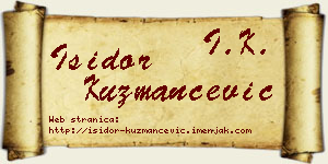 Isidor Kuzmančević vizit kartica